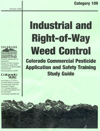 Category 109: Industrial and Right of Way Weed Control (2006) CO